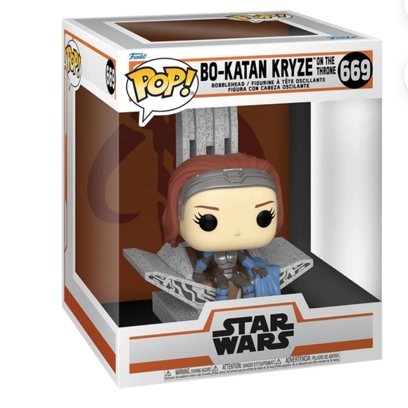 FUNKO POP! Deluxe Star Wars: The Mandalorian Bo-Katan Kryze on the Throne #669 - Picture 10 of 11